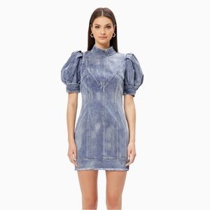Elliatt denim puff sleeve dress